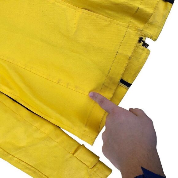 RARE Canary Yellow Tory Burch Jacket Button closure with additional hidden zip 8 - Picture 6 of 16